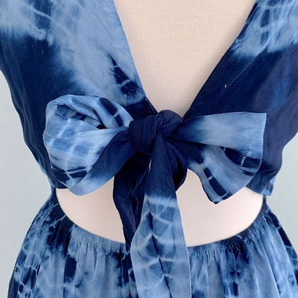 Lulus On the Groove Tie-dye Tie-back Split Leg Jumpsuit - Picture 12 of 16